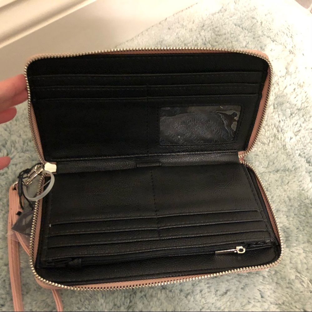 Steve Madden Zip Around Wallet Blush - Picture 7 of 8